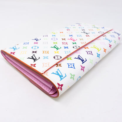 Louis-vuitton Sarah Wallet Multicolore White