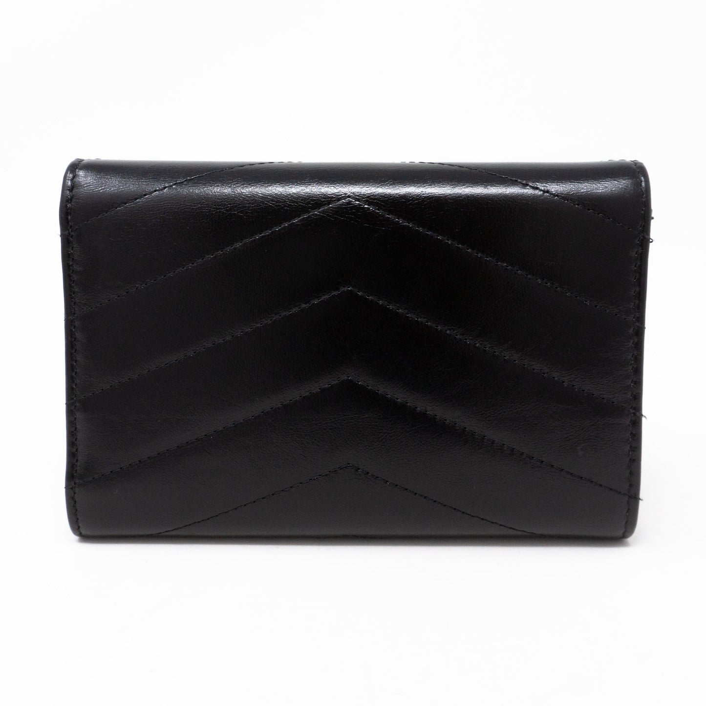 Classic Flap Wallet Black Calf Leather