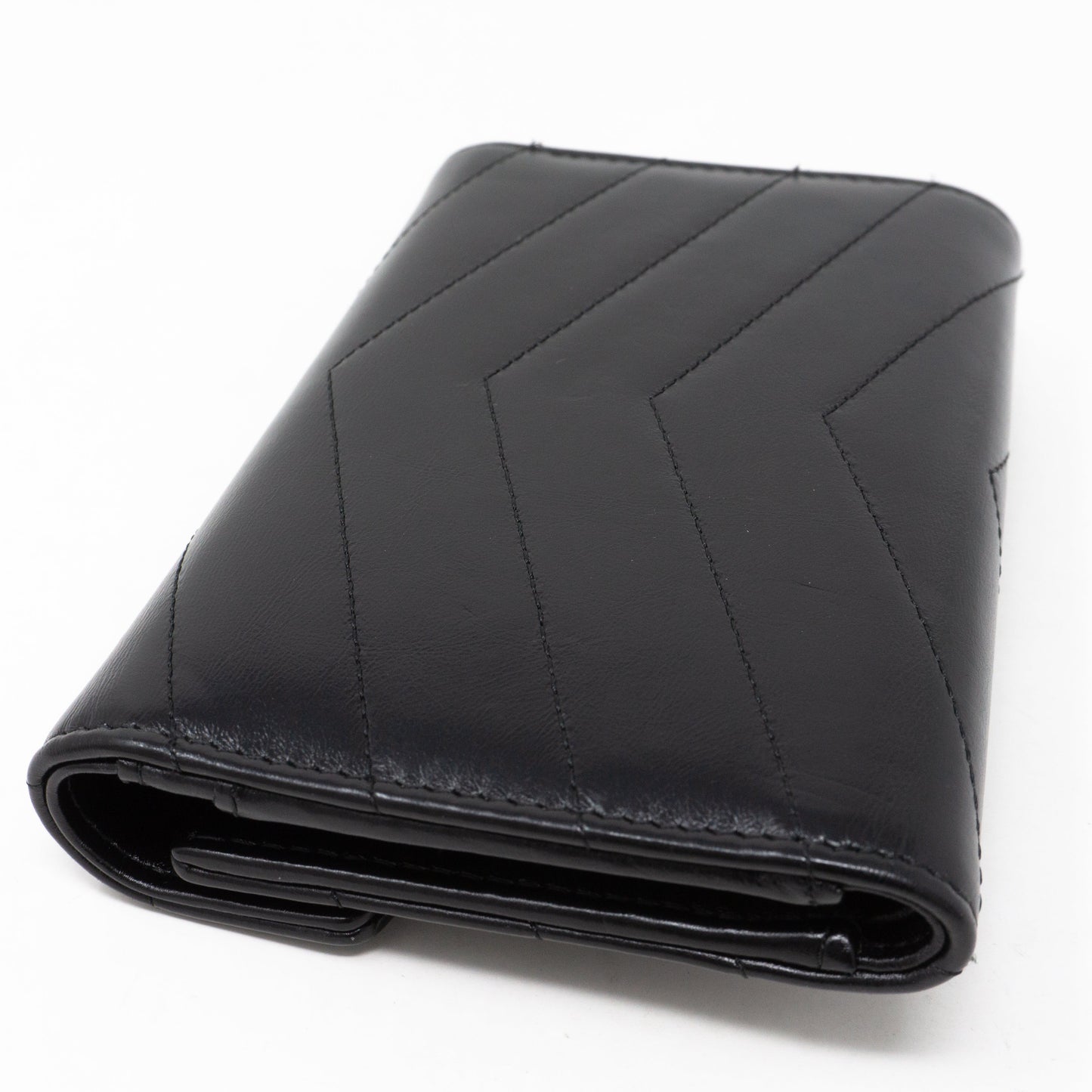 Classic Flap Wallet Black Calf Leather