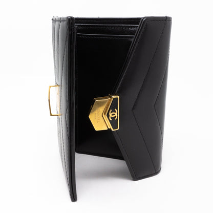 Classic Flap Wallet Black Calf Leather