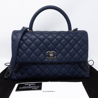 Coco Handle Navy Blue Caviar