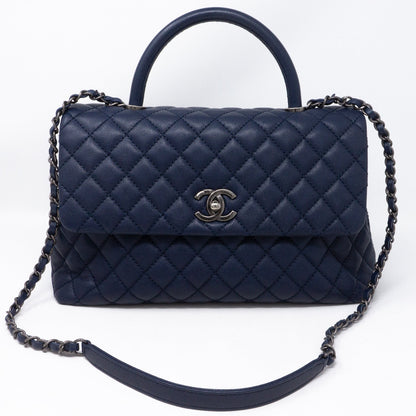 Coco Handle Navy Blue Caviar