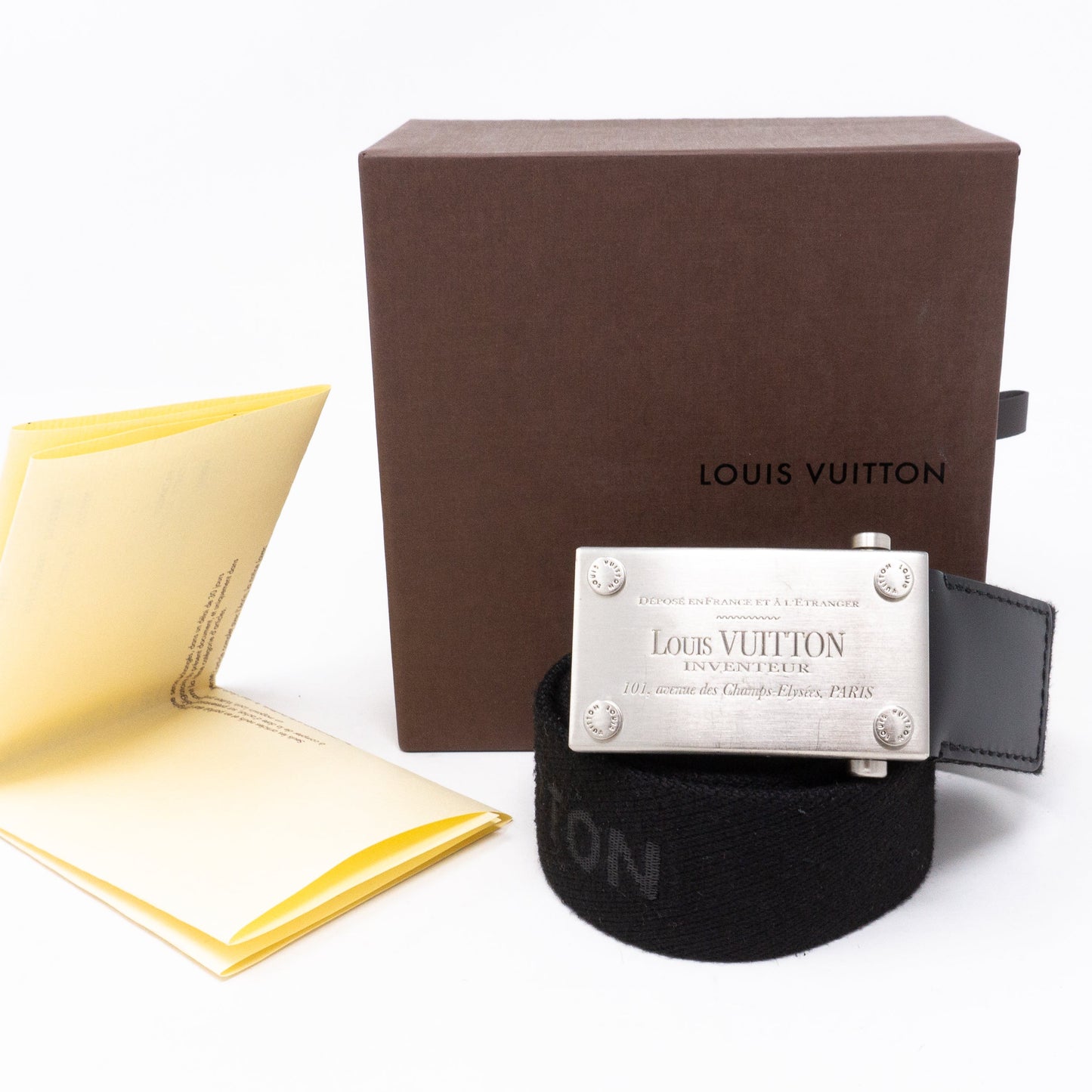 Louis-vuitton Bengale Inventeur Belt Black 85 cm