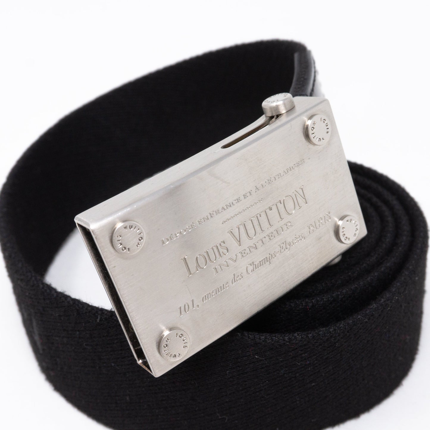 Louis-vuitton Bengale Inventeur Belt Black 85 cm