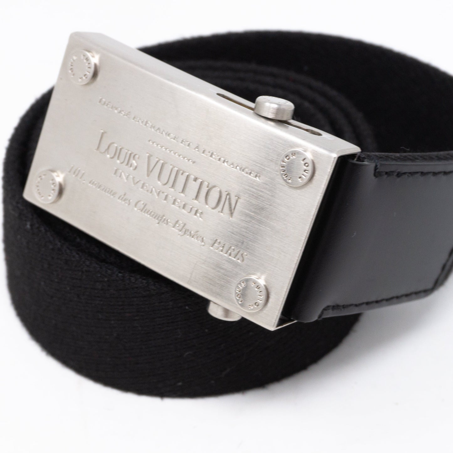 Louis-vuitton Bengale Inventeur Belt Black 85 cm