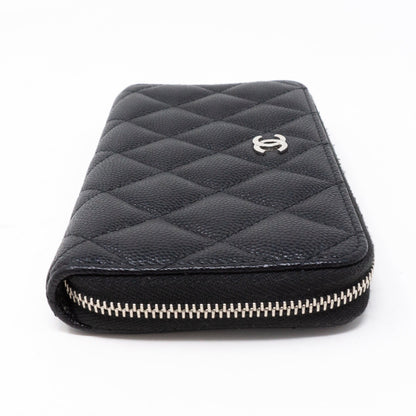 Medium Zipped Wallet Black Caviar