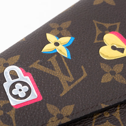 Louis-vuitton Sarah Wallet Monogram Love Lock