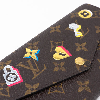 Louis-vuitton Sarah Wallet Monogram Love Lock