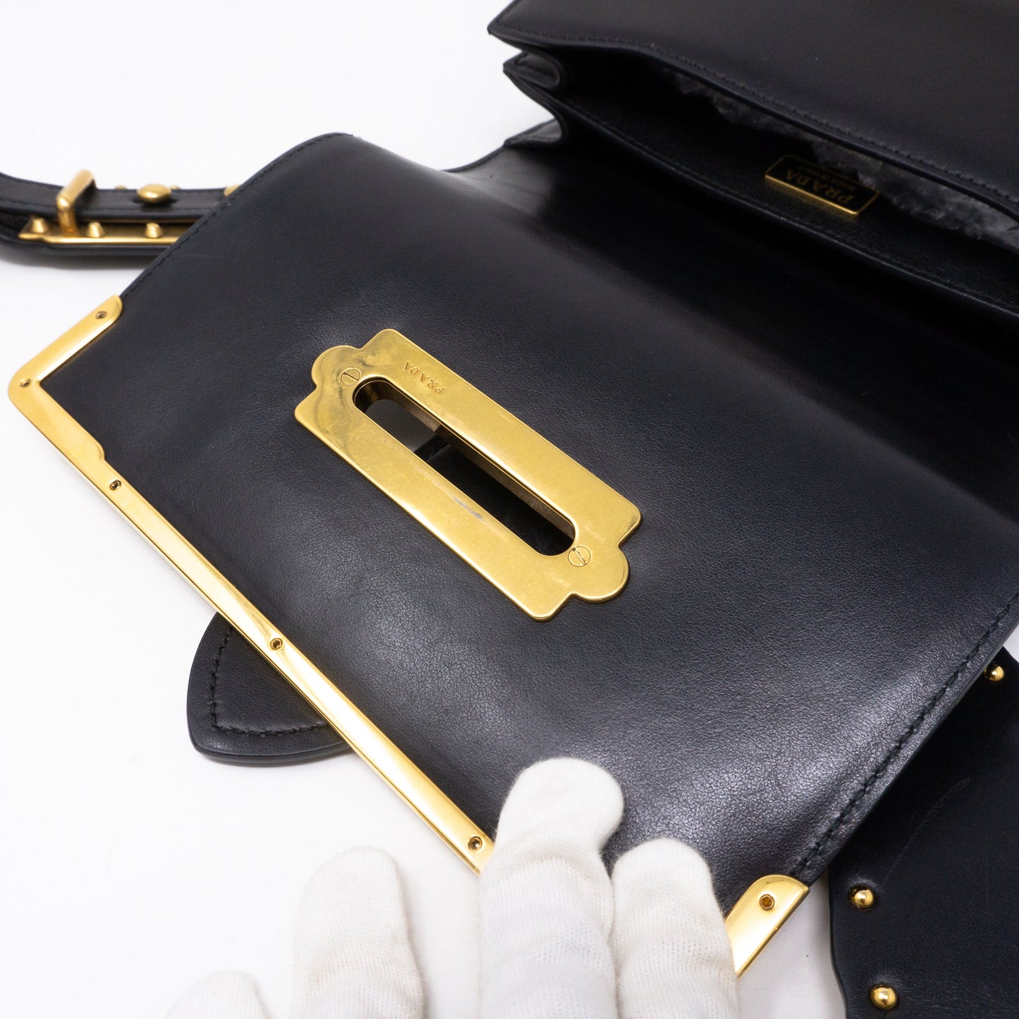 Cahier Black Leather Bag