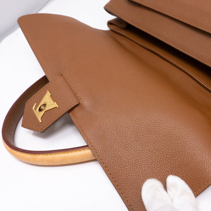 Louis-vuitton LockMe MM Brown Leather