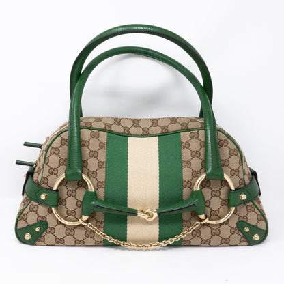 Horsebit Chain Shoulder Bag Green