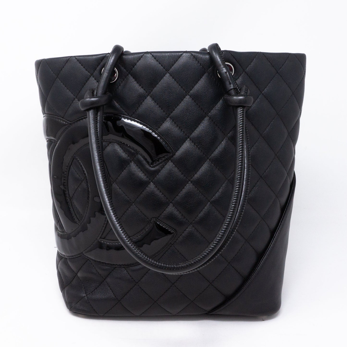 Cambon Small Tote Quilted Leather Black