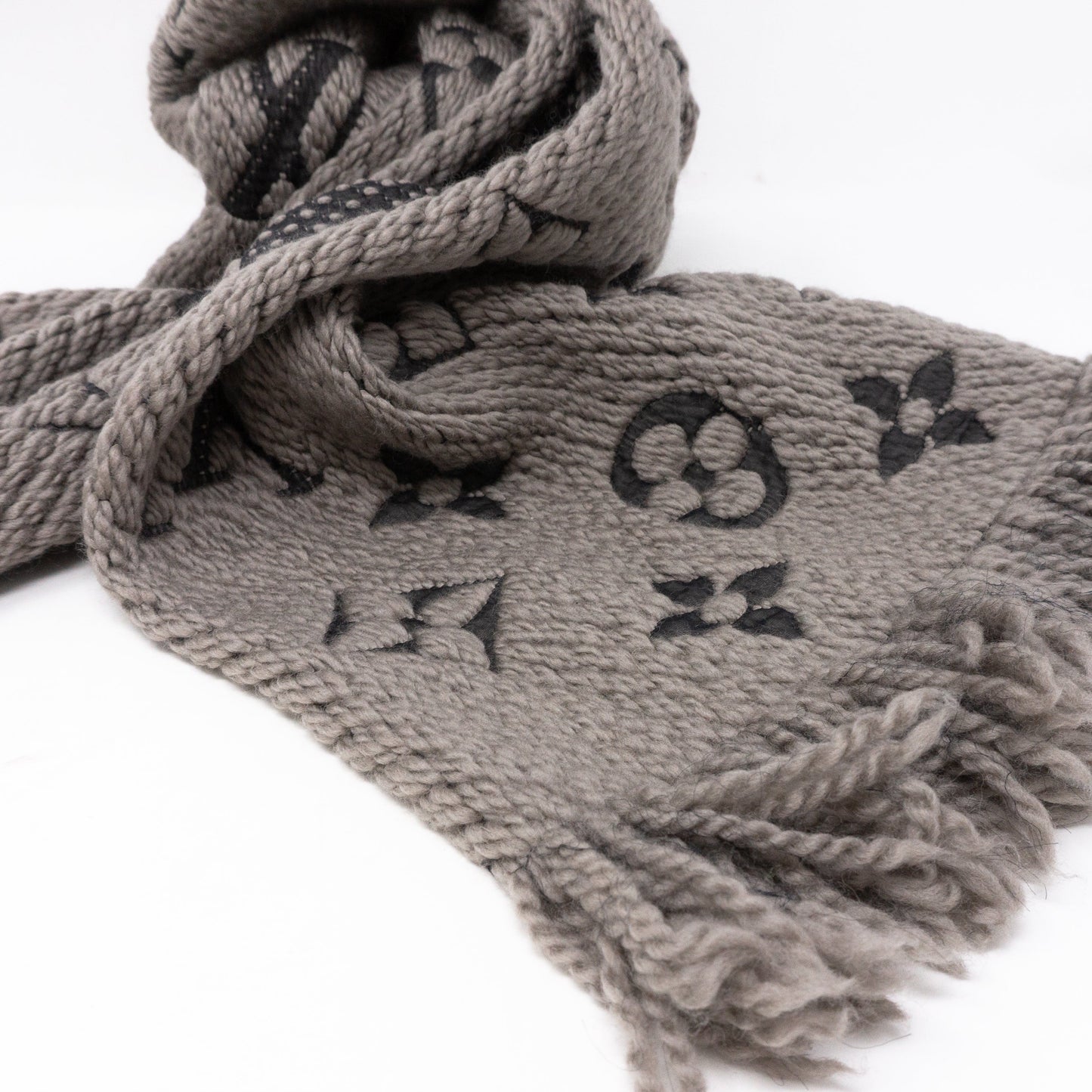 Louis-vuitton Logomania Scarf Gray