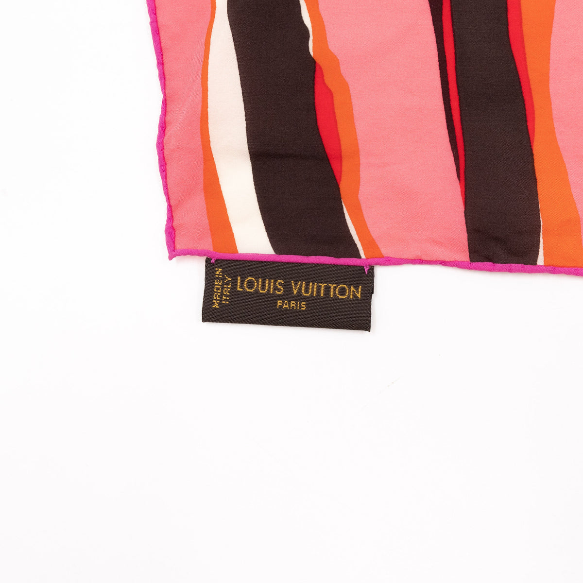 Louis-vuitton Zebra Silk Square Scarf Pink