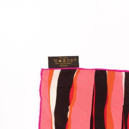 Louis-vuitton Zebra Silk Square Scarf Pink
