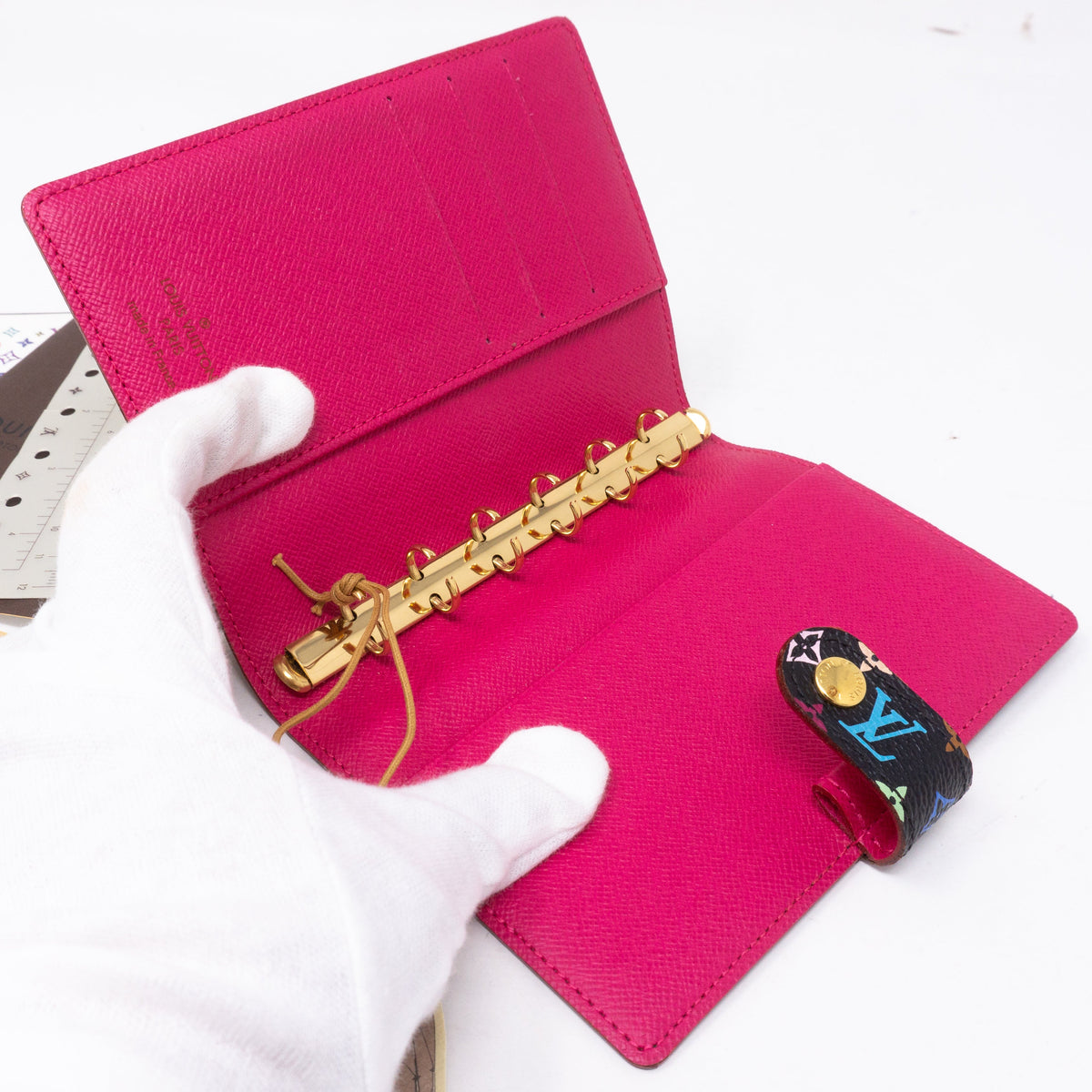 Louis-vuitton Small Ring Agenda Cover Multicolore Black