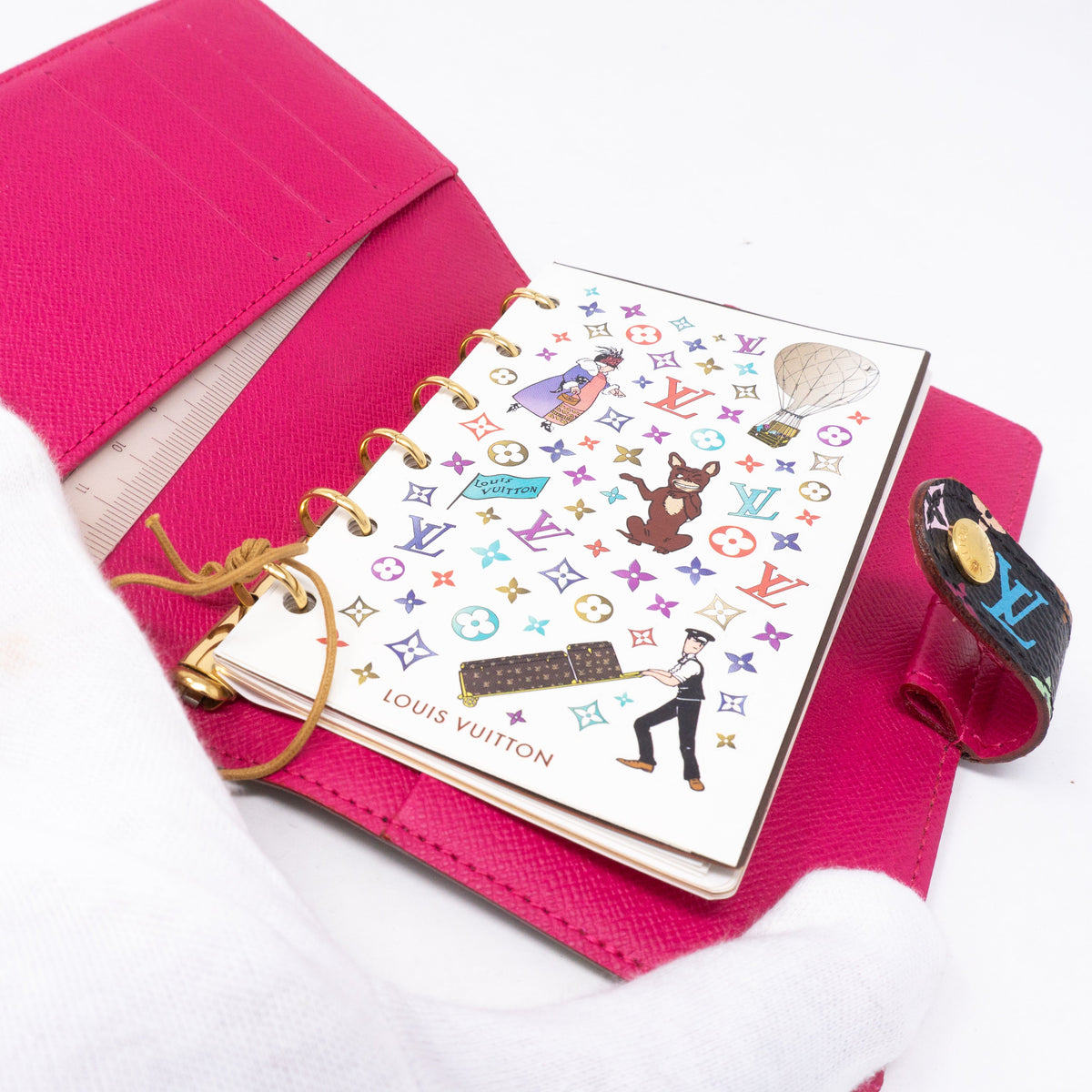 Louis-vuitton Small Ring Agenda Cover Multicolore Black
