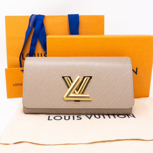 Louis-vuitton Twist Wallet Epi Leather Galet Grey