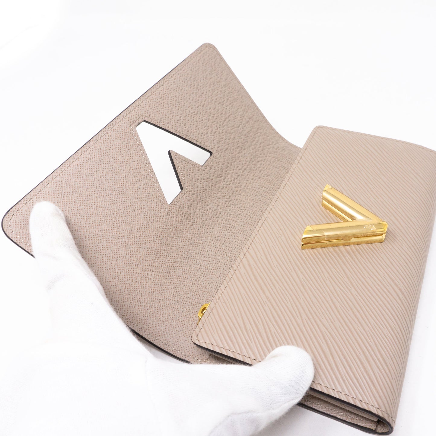 Louis-vuitton Twist Wallet Epi Leather Galet Grey