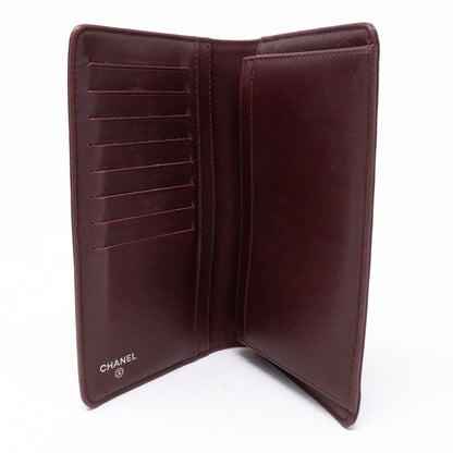 Classic Long Wallet Burgundy Caviar