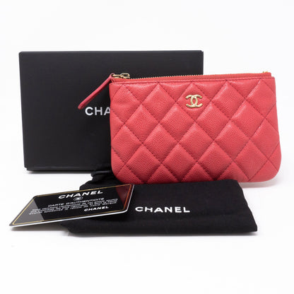 Classic Mini Pouch Pink Caviar