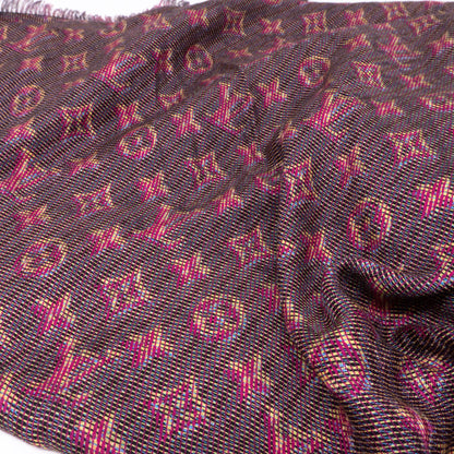 Louis-vuitton Monogram Damier Shawl Pop Pink