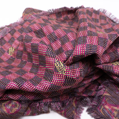 Louis-vuitton Monogram Damier Shawl Pop Pink