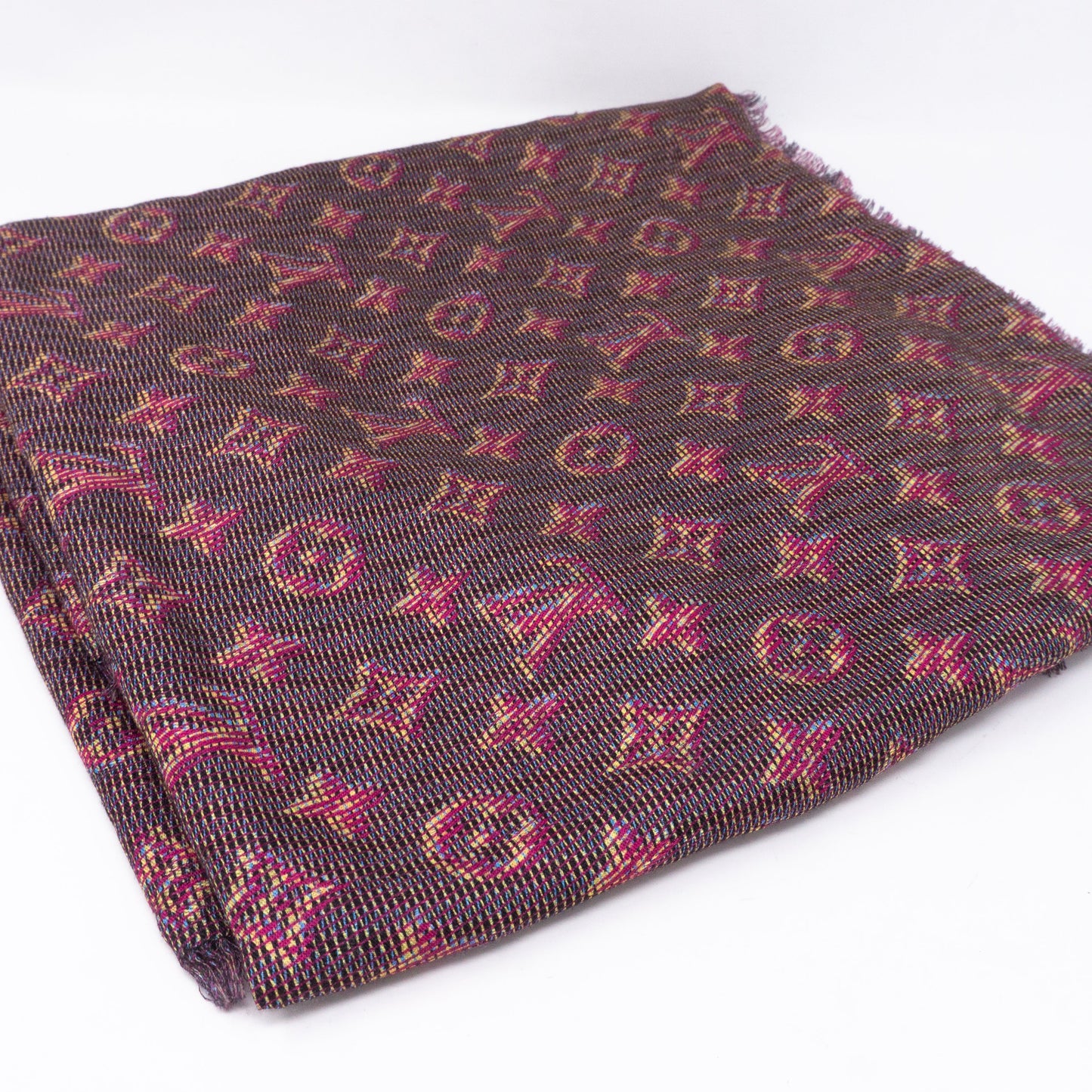 Louis-vuitton Monogram Damier Shawl Pop Pink