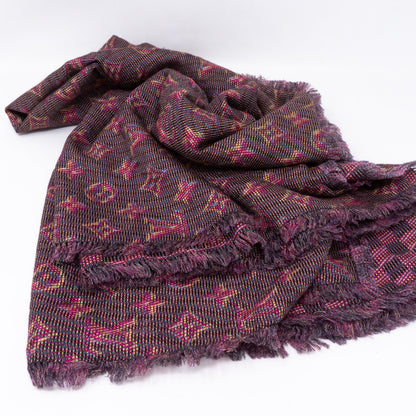 Louis-vuitton Monogram Damier Shawl Pop Pink
