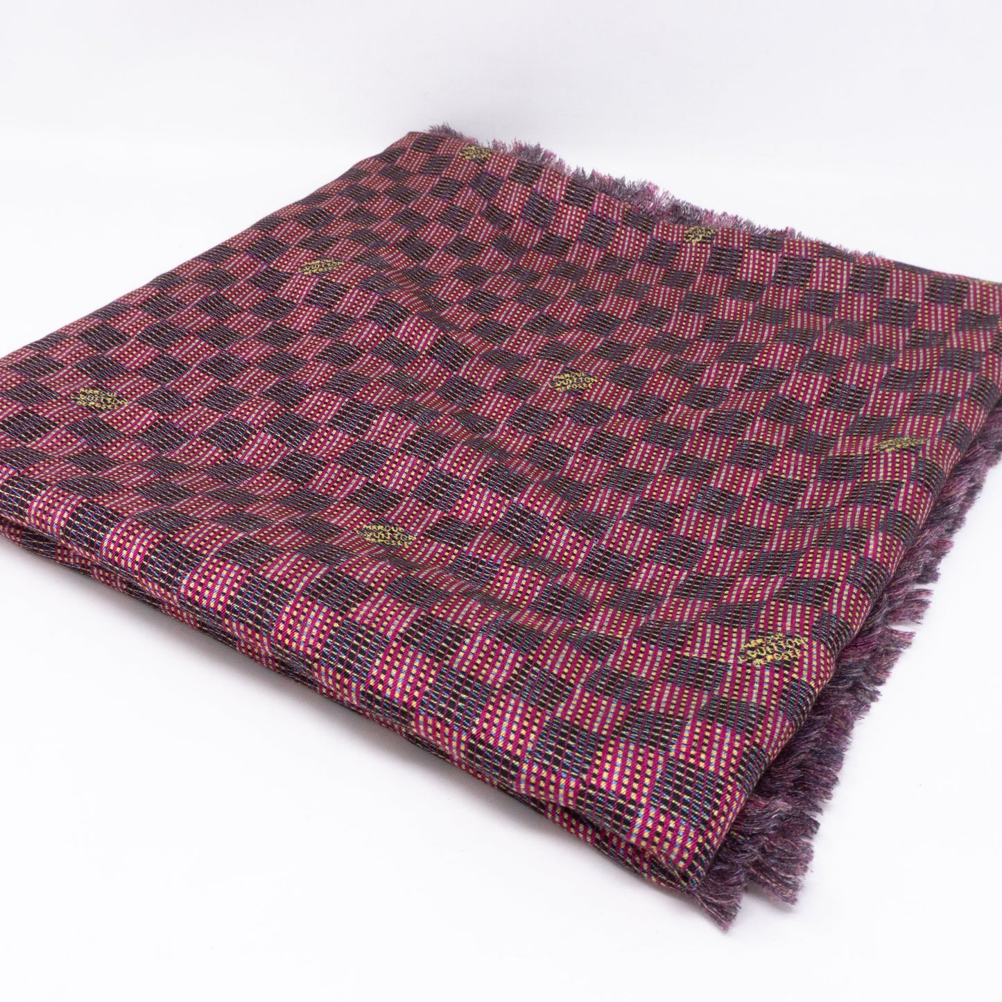 Louis-vuitton Monogram Damier Shawl Pop Pink