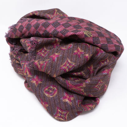 Louis-vuitton Monogram Damier Shawl Pop Pink