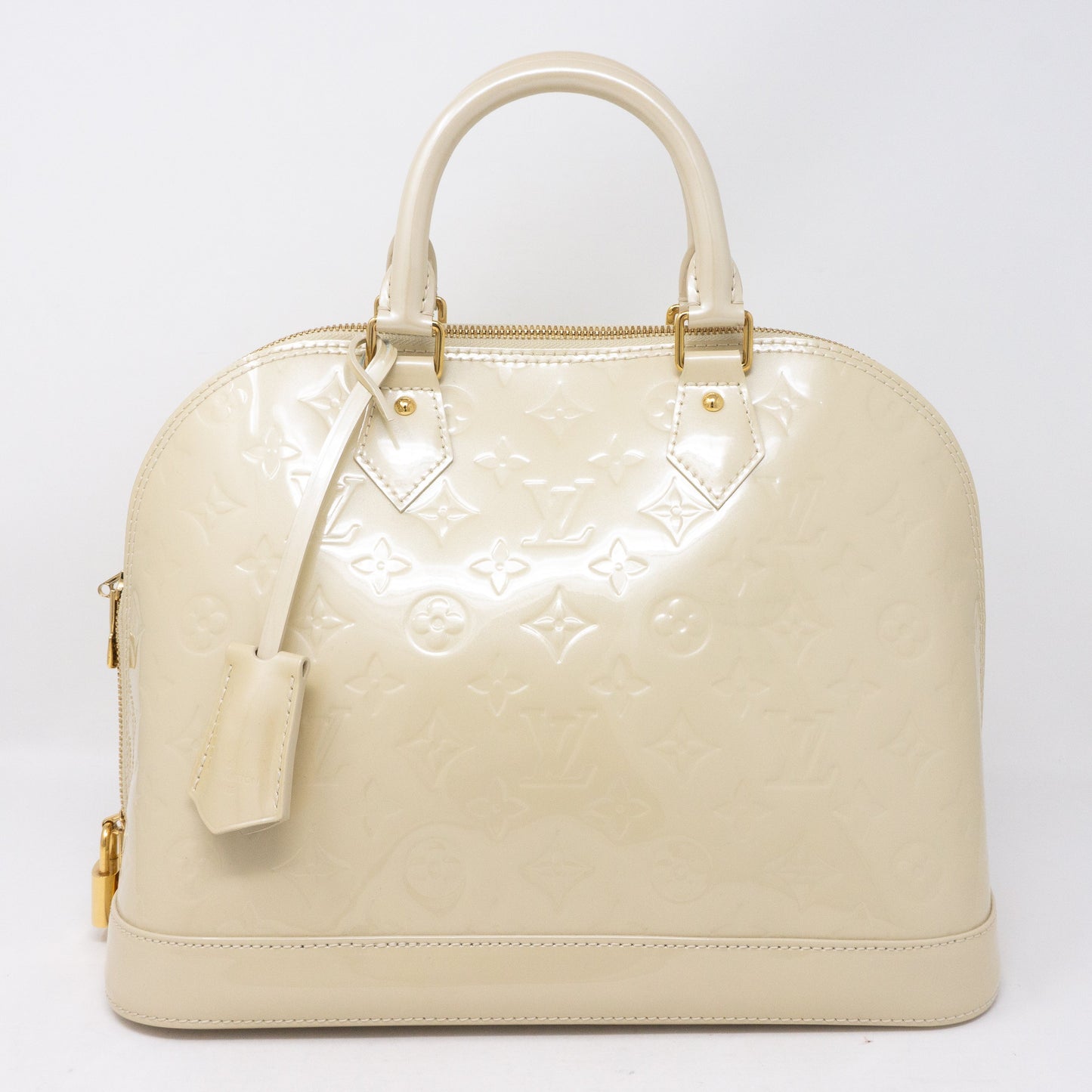 Louis-vuitton Alma PM Vernis Blanc Corail
