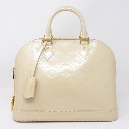 Louis-vuitton Alma PM Vernis Blanc Corail
