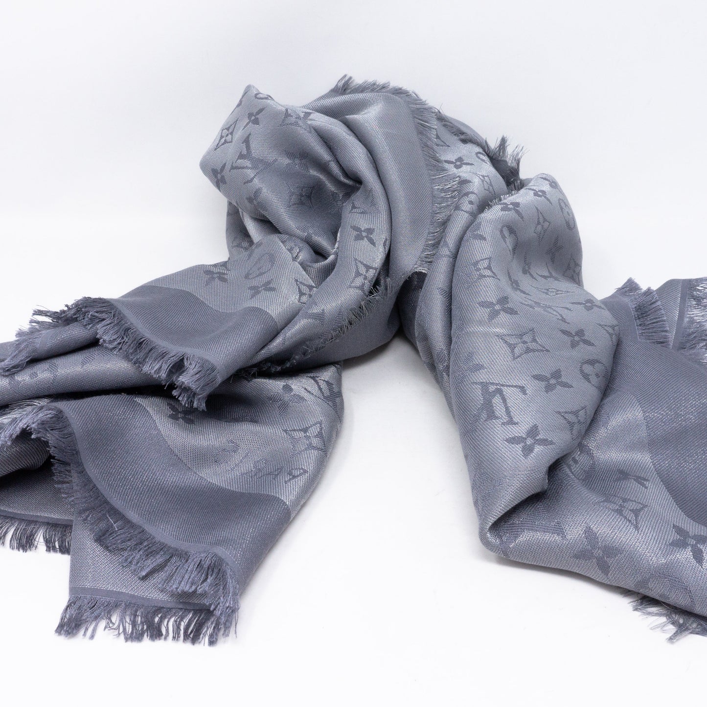 Louis-vuitton Monogram Shine Shawl Anthracite