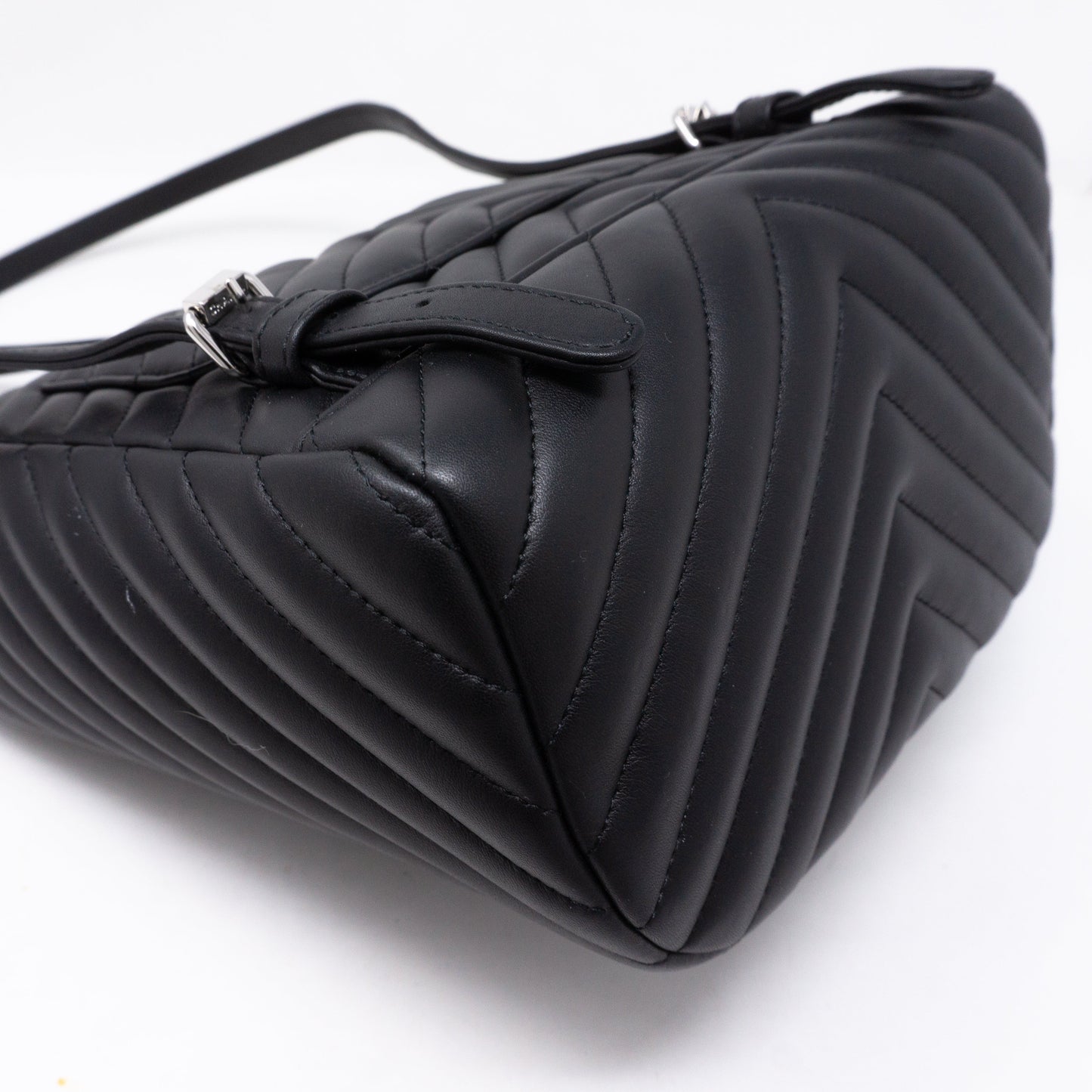 Urban Spirit Backpack Black Chevron Quilted Leather