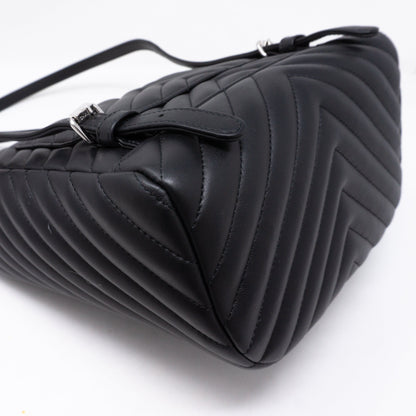 Urban Spirit Backpack Black Chevron Quilted Leather