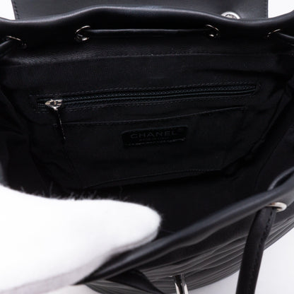 Urban Spirit Backpack Black Chevron Quilted Leather