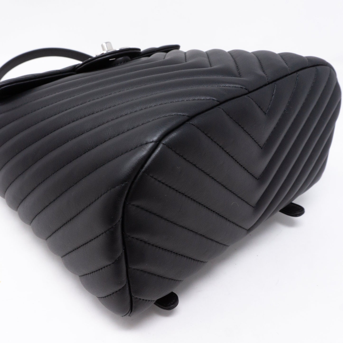 Urban Spirit Backpack Black Chevron Quilted Leather