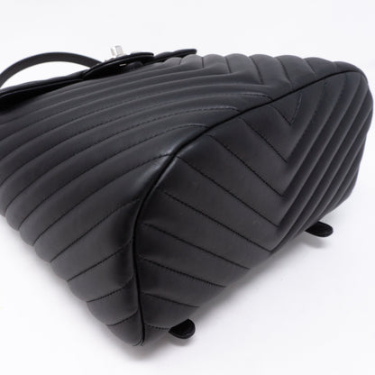 Urban Spirit Backpack Black Chevron Quilted Leather
