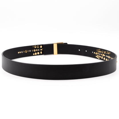 Louis-vuitton Initiales Studded Belt 85 cm Black Leather