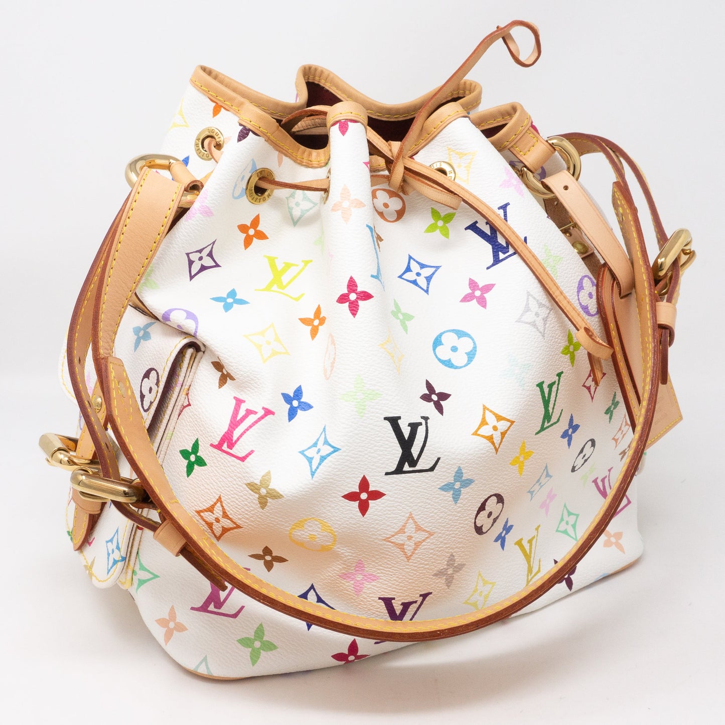 Louis-vuitton Petit Noe White Multicolore