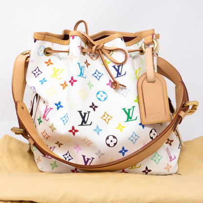 Louis-vuitton Petit Noe White Multicolore