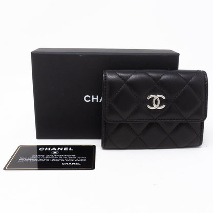 Classic Flap  Case Large Black Lambskin