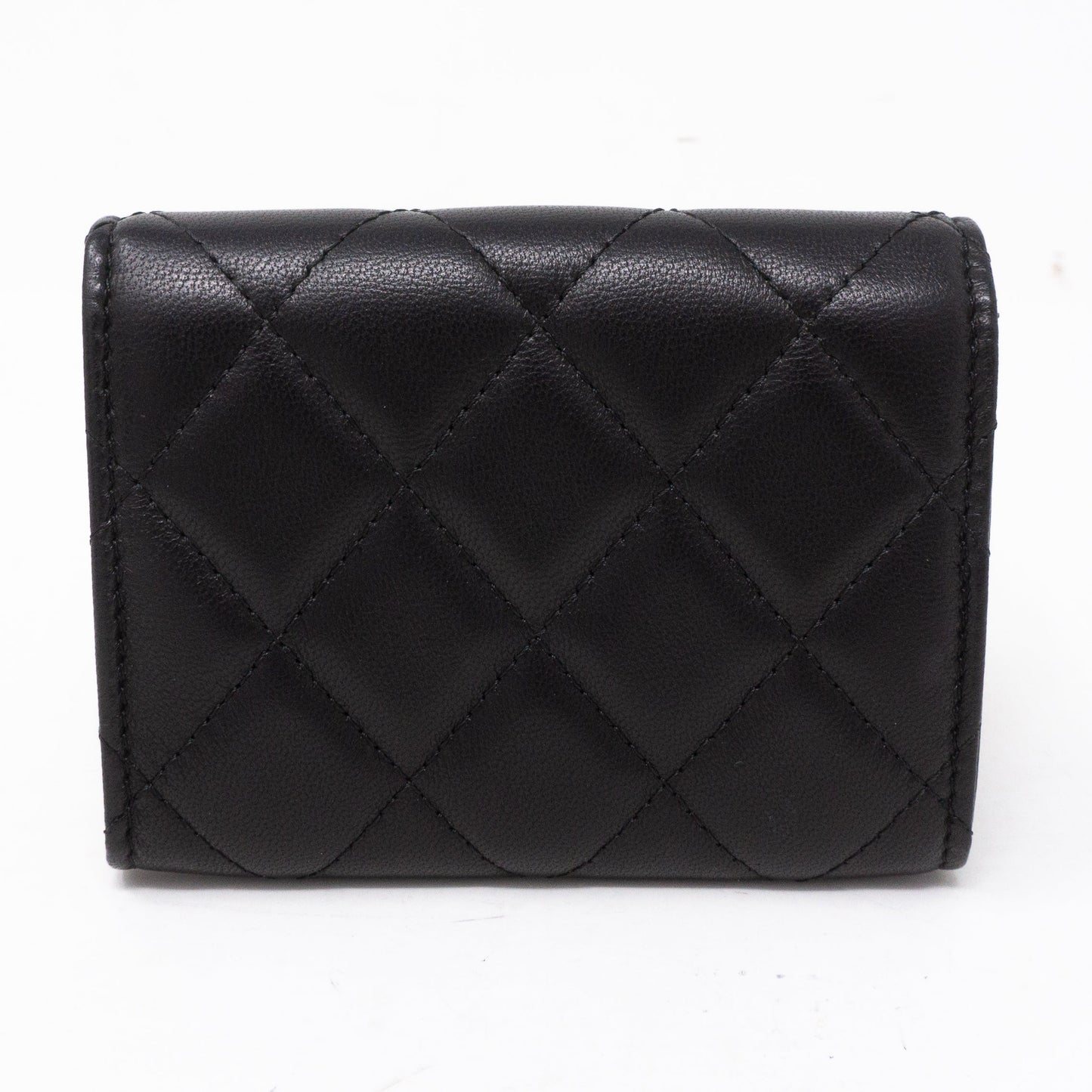 Classic Flap  Case Large Black Lambskin