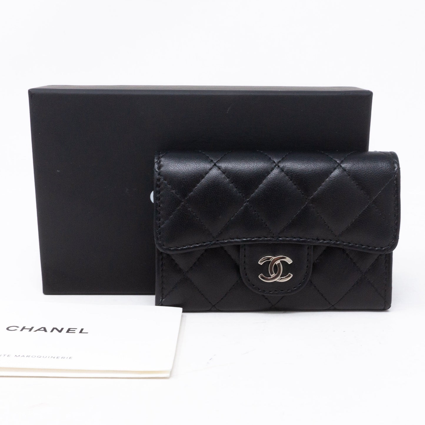 Classic Flap  Case Black Lambskin