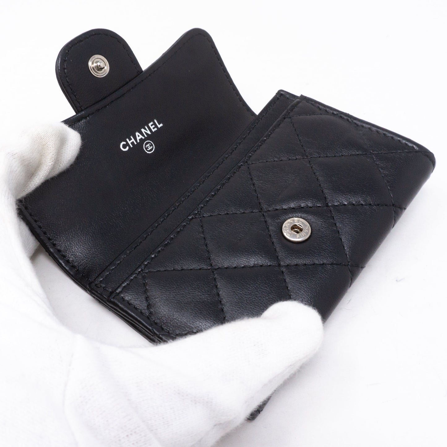 Classic Flap  Case Black Lambskin
