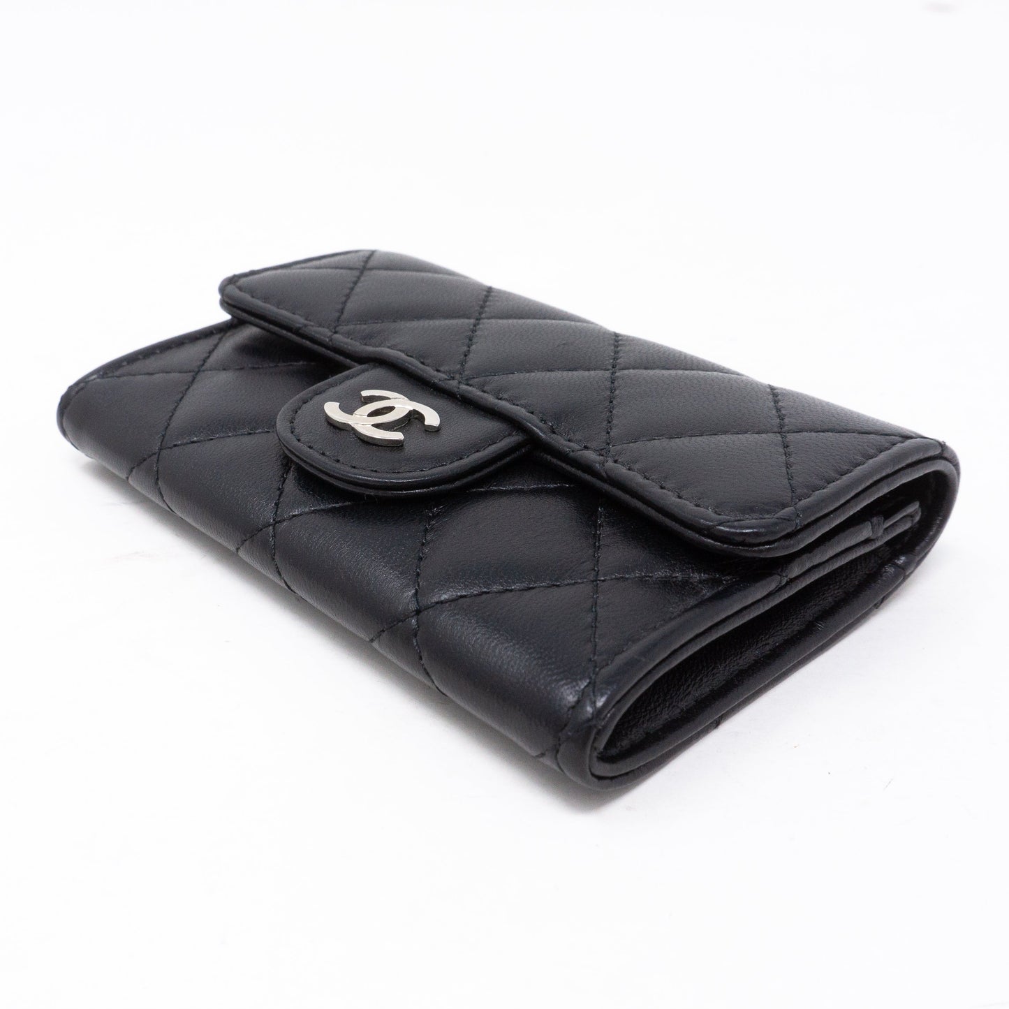 Classic Flap  Case Black Lambskin