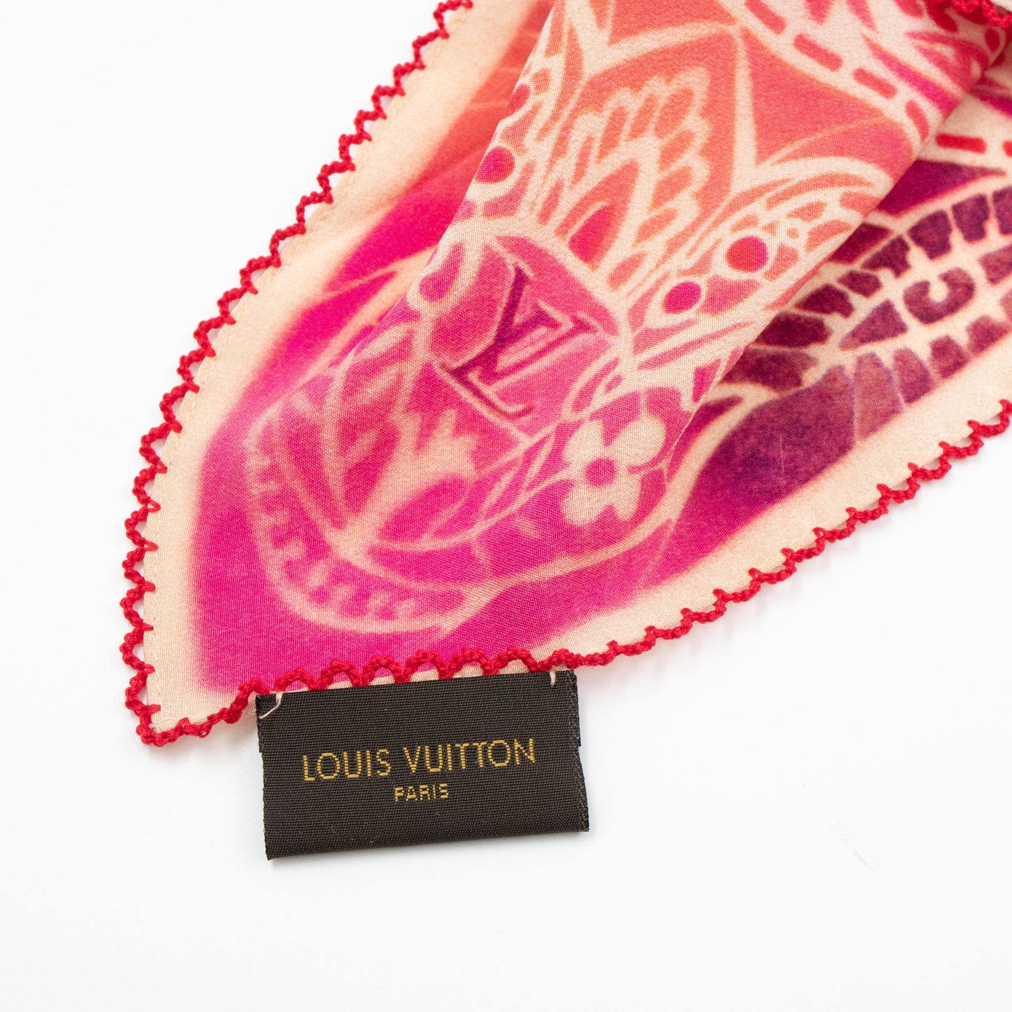 Louis-vuitton Lucky Paisley Silk Square Red