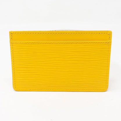 Louis-vuitton Card Holder Epi Leather Yellow