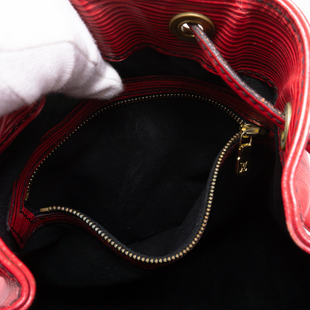 Louis-vuitton Petit Noe Red Epi Leather